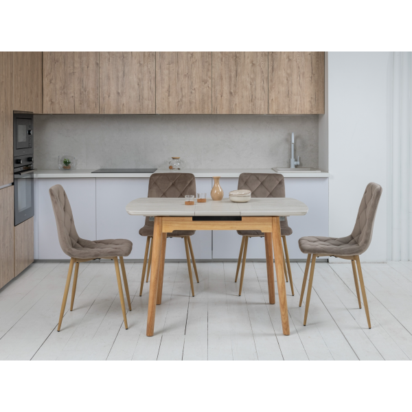 Стілець N-41 капучино велюр + дуб