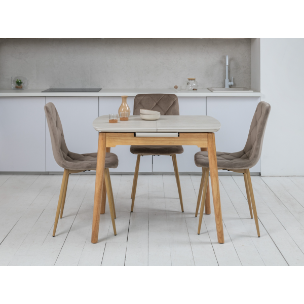 Стілець N-41 капучино велюр + дуб