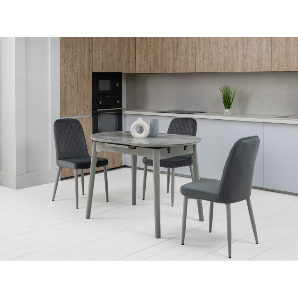 Стілець N-44 сірий велюр + сірий