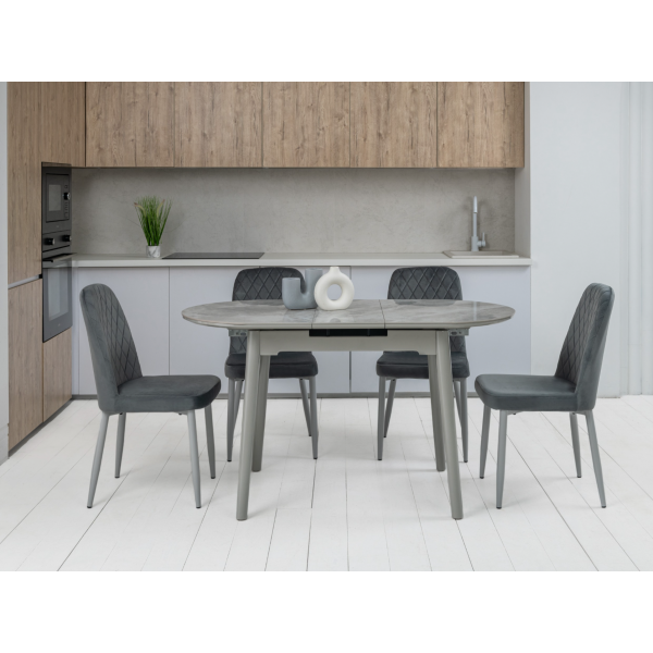 Стілець N-44 сірий велюр + сірий