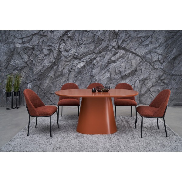 Стілець M-110 теракотовий + чорний