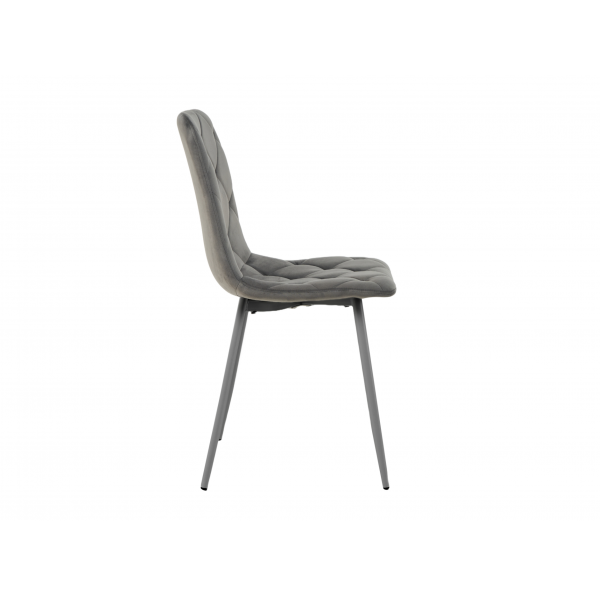 Стілець N-41 темно-сірий велюр + сірий