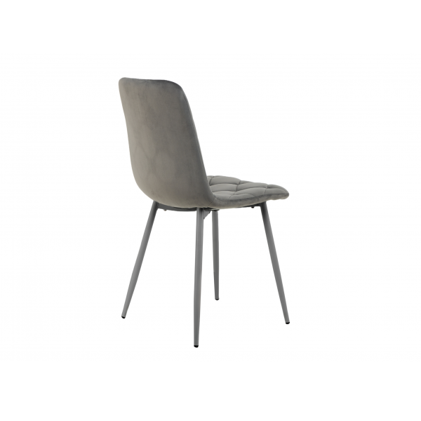 Стілець N-41 темно-сірий велюр + сірий