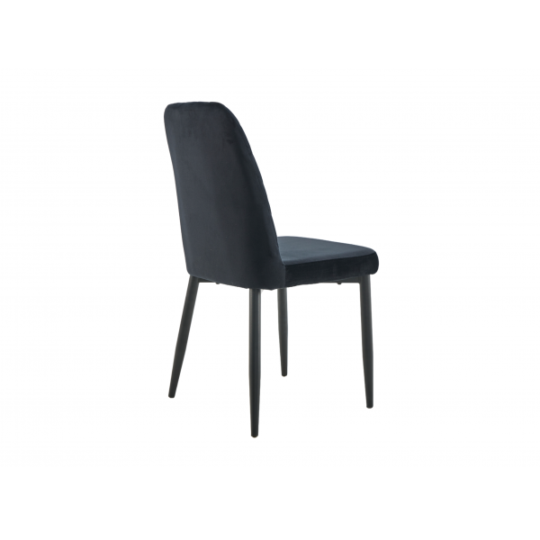 Стілець N-44 чорний велюр + чорний