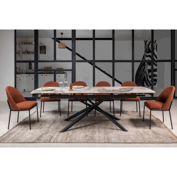 Стілець M-110 теракотовий + чорний