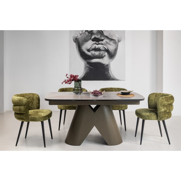 Стілець M-215 мох + чорний