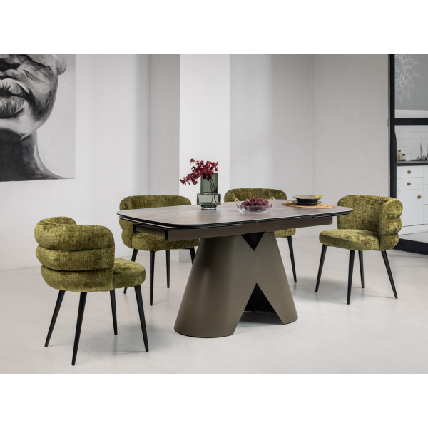 Стілець M-215 мох + чорний