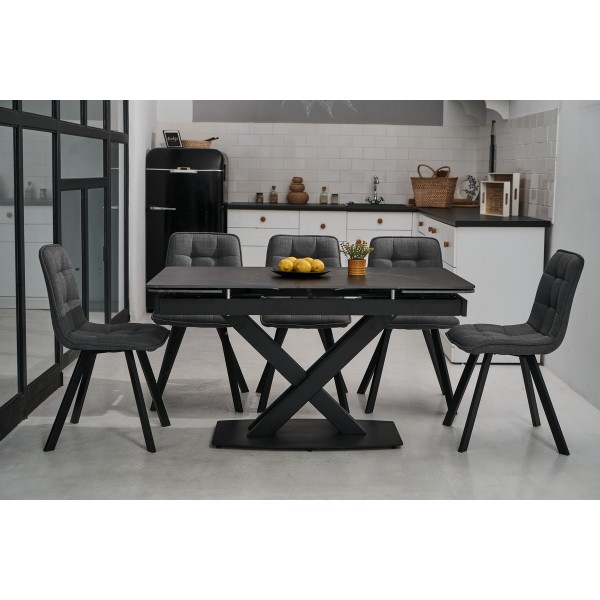 Стілець M-70 сірий + чорний