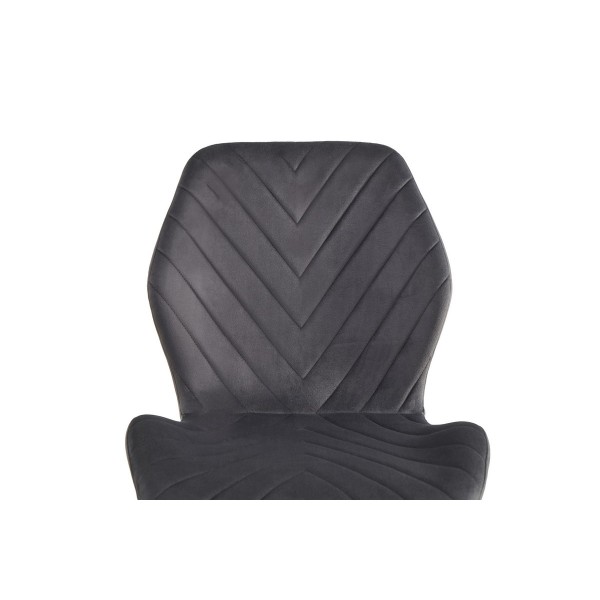 Стілець N-54 темно-сірий велюр + чорний