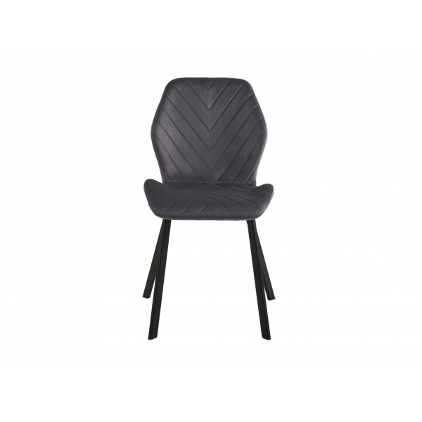 Стілець N-54 темно-сірий велюр + чорний