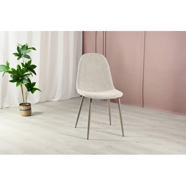 Стілець N-160 крем-брюле букле + капучино