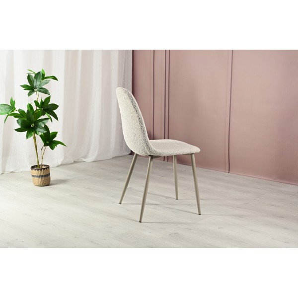 Стілець N-160 крем-брюле букле + капучино