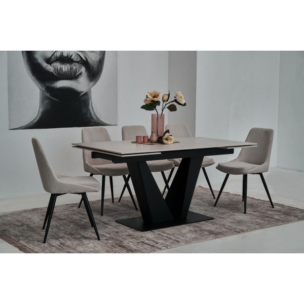 Стілець M-72 натуральний + чорний