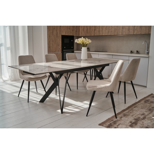 Стілець M-72 натуральний + чорний