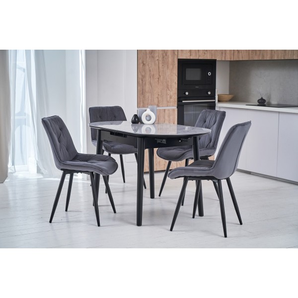 Стілець M-48 сірий велюр + чорний