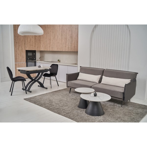 Стілець N-54 чорний велюр + чорний