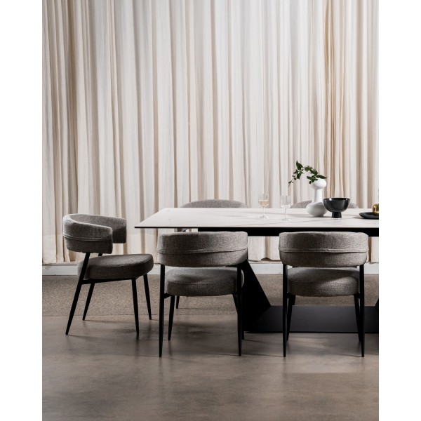 Стілець M-117 граніт + чорний