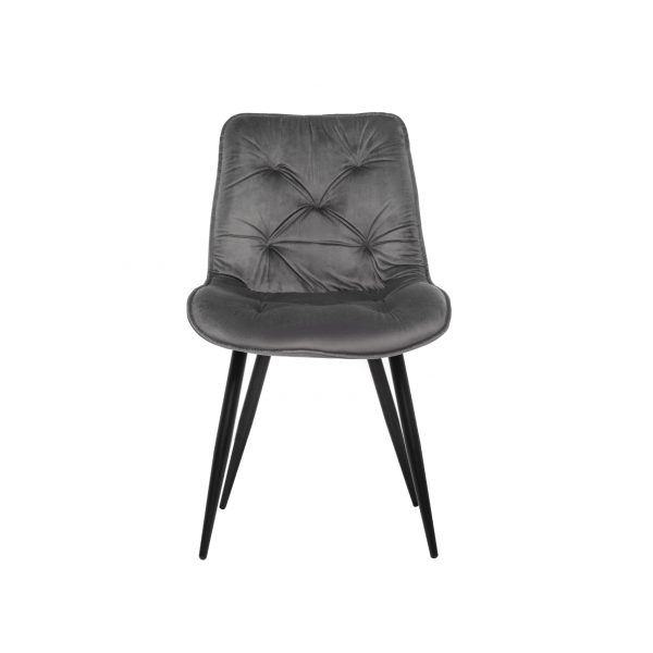 Стілець M-48 сірий велюр + чорний