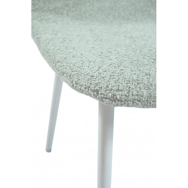 Стілець N-160 м'ятний букле + білий