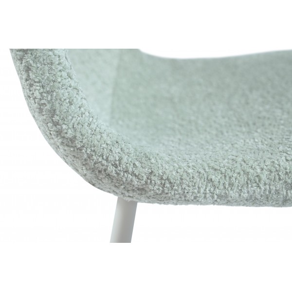 Стілець N-160 м'ятний букле + білий
