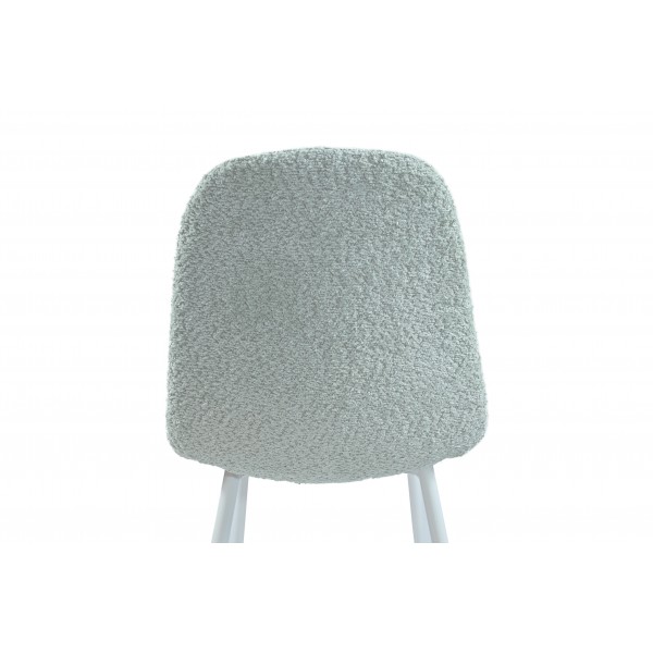 Стілець N-160 м'ятний букле + білий