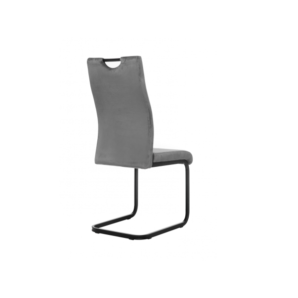 Стілець S-121 сірий велюр + чорний