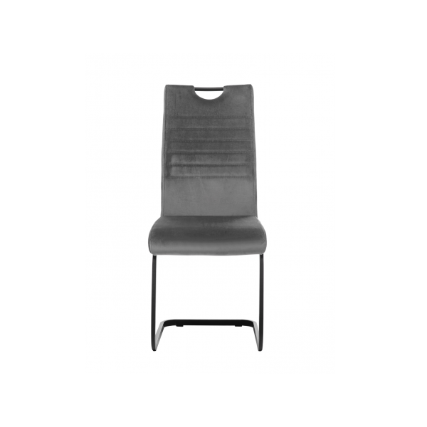 Стілець S-121 сірий велюр + чорний