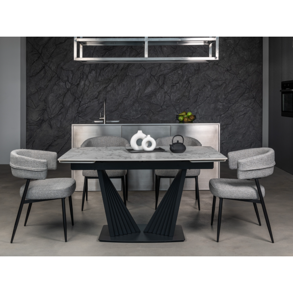 Стілець M-117 граніт + чорний