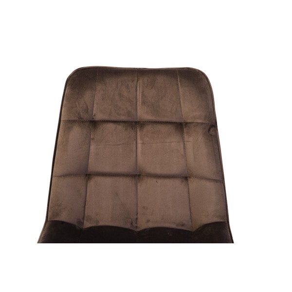 Стілець N-46 коричневий велюр + чорний