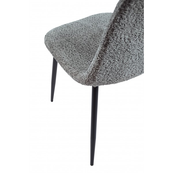 Стілець N-160 сірий букле + чорний