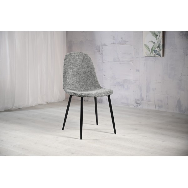 Стілець N-160 сірий букле + чорний