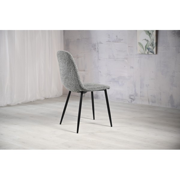 Стілець N-160 сірий букле + чорний