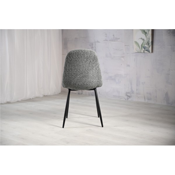 Стілець N-160 сірий букле + чорний