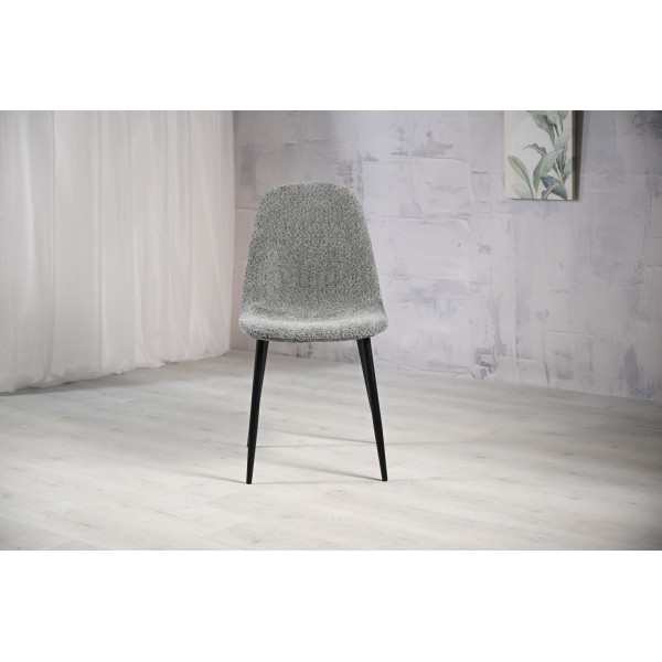 Стілець N-160 сірий букле + чорний