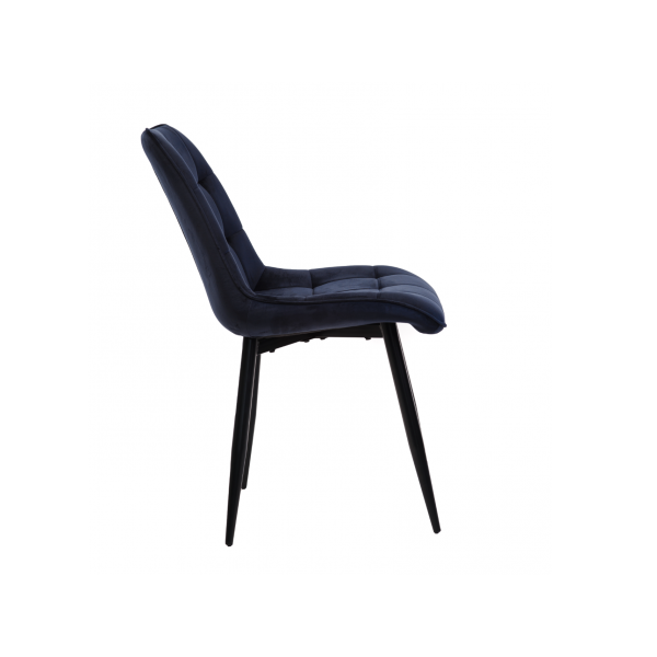 Стілець N-46 чорнильно-синій велюр + чорний