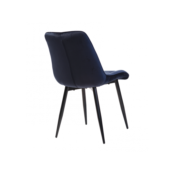 Стілець N-46 чорнильно-синій велюр + чорний