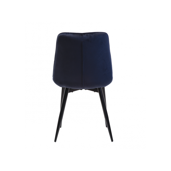 Стілець N-46 чорнильно-синій велюр + чорний