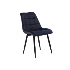 Стілець N-46 чорнильно-синій велюр + чорний