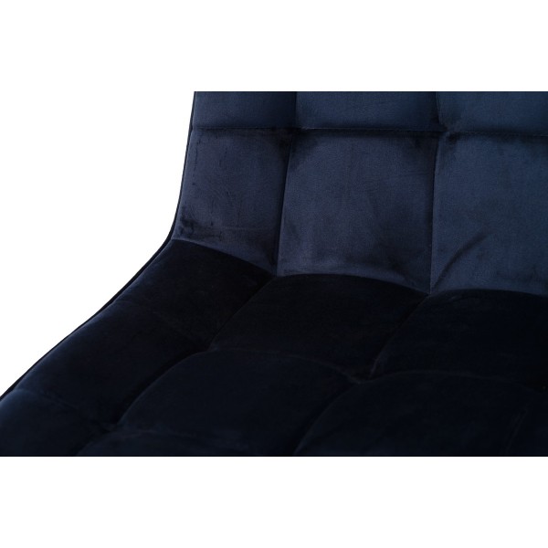 Стілець N-46 чорнильно-синій велюр + чорний