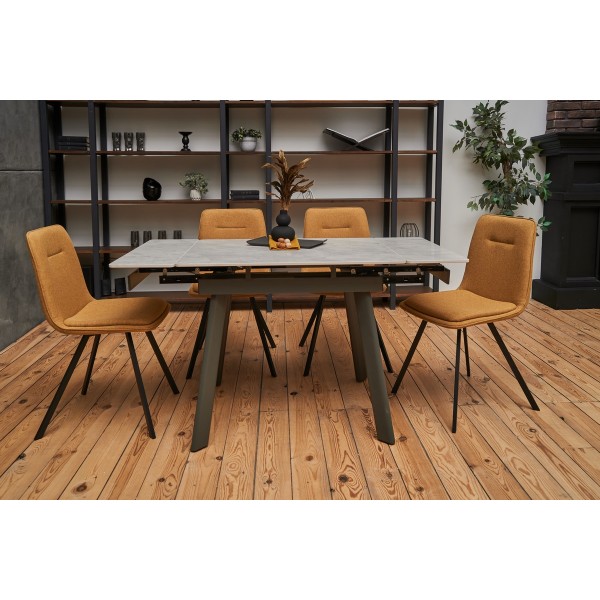 Стілець M-71 гірчичний + чорний