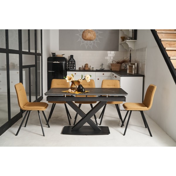 Стілець M-71 гірчичний + чорний