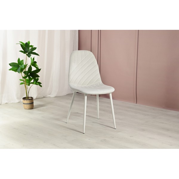 Стілець N-165 меренга велюр + айворі