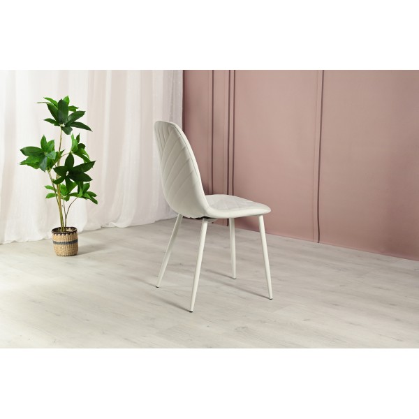 Стілець N-165 меренга велюр + айворі