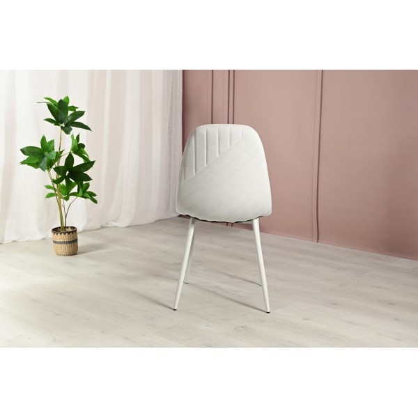 Стілець N-165 меренга велюр + айворі