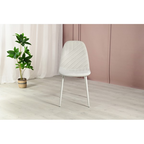 Стілець N-165 меренга велюр + айворі