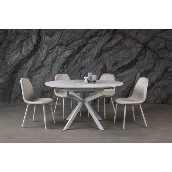 Стілець N-165 меренга велюр + айворі