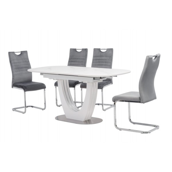 Стілець S-120 сірий велюр