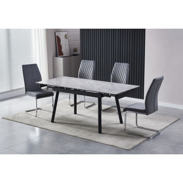 Стілець S-118 сірий велюр