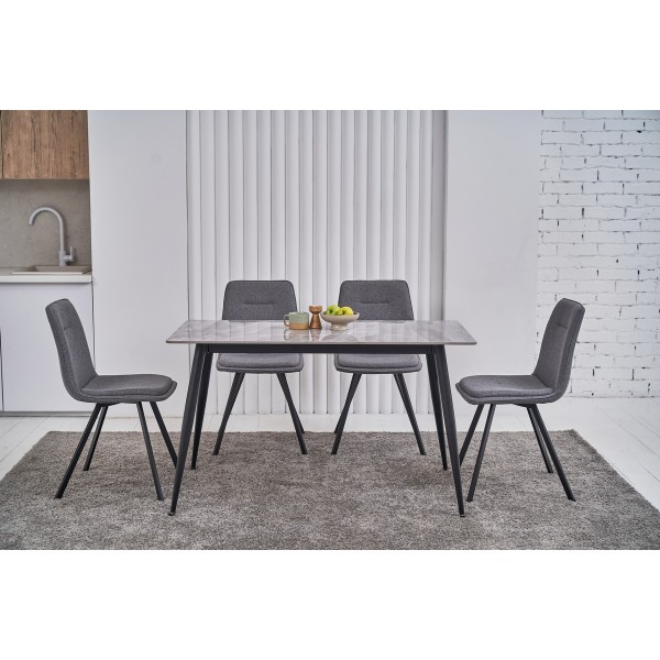 Стілець M-71 сірий + чорний