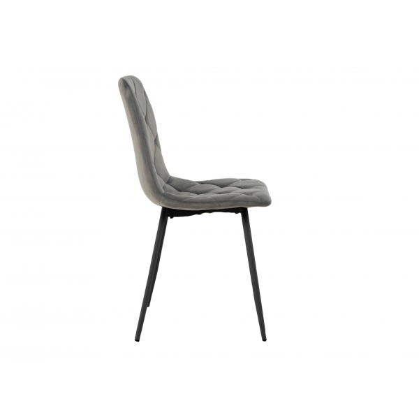 Стілець N-41 темно-сірий велюр + чорний